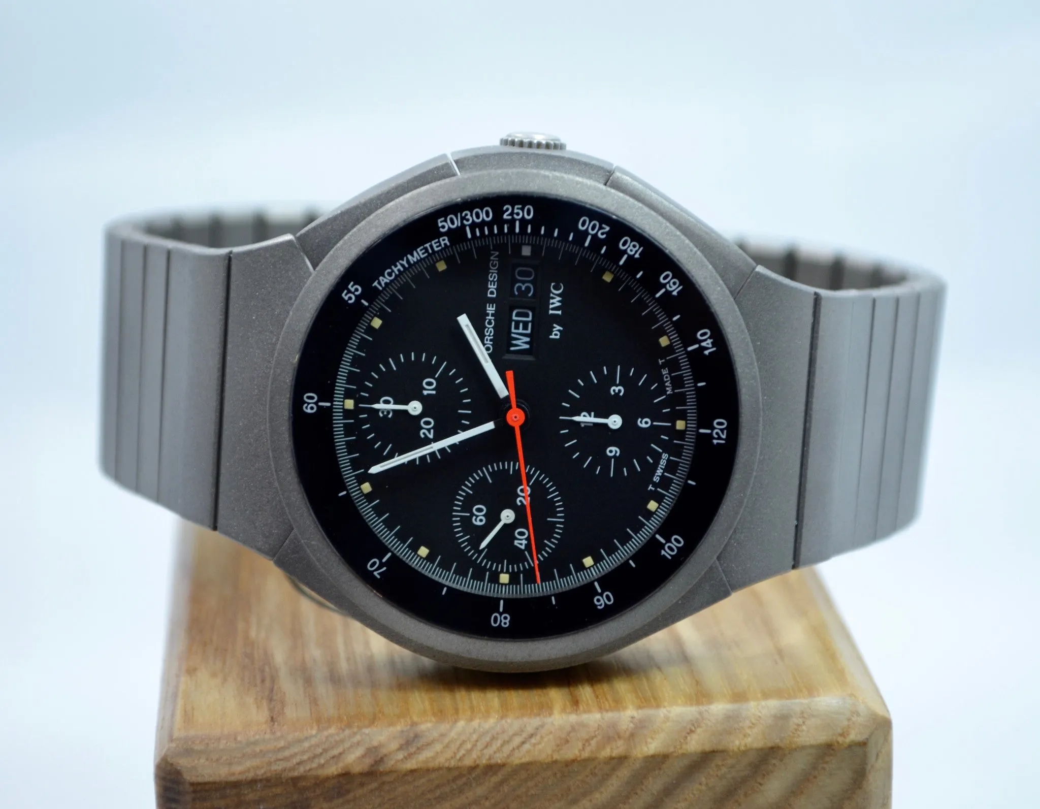 Porsche Design by IWC 3702 Titanium Chronograph Day Date Auto Watch Box Papers