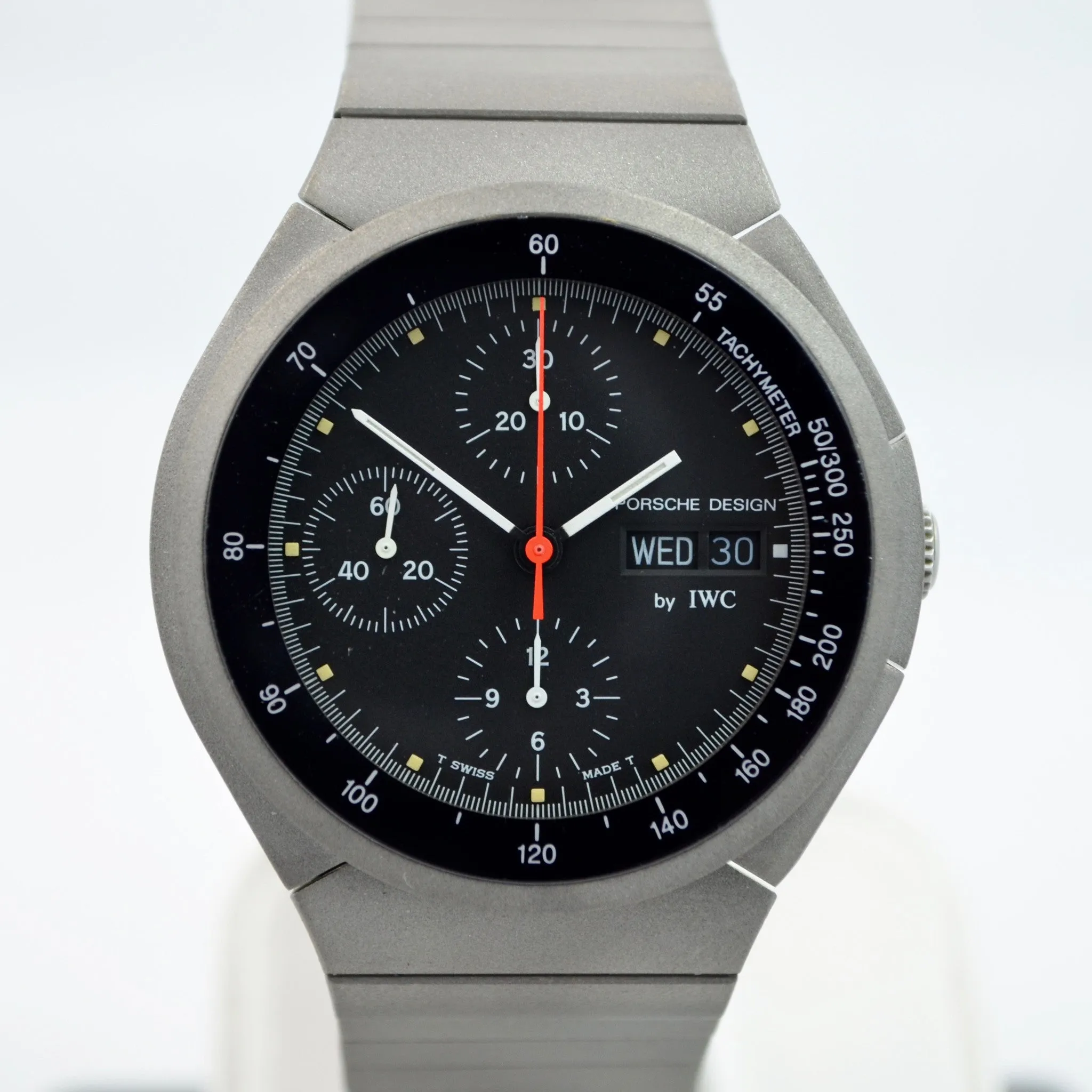 Porsche Design by IWC 3702 Titanium Chronograph Day Date Auto Watch Box Papers