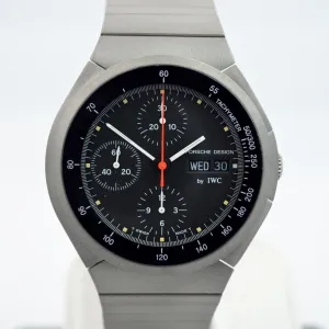 Porsche Design by IWC 3702 Titanium Chronograph Day Date Auto Watch Box Papers