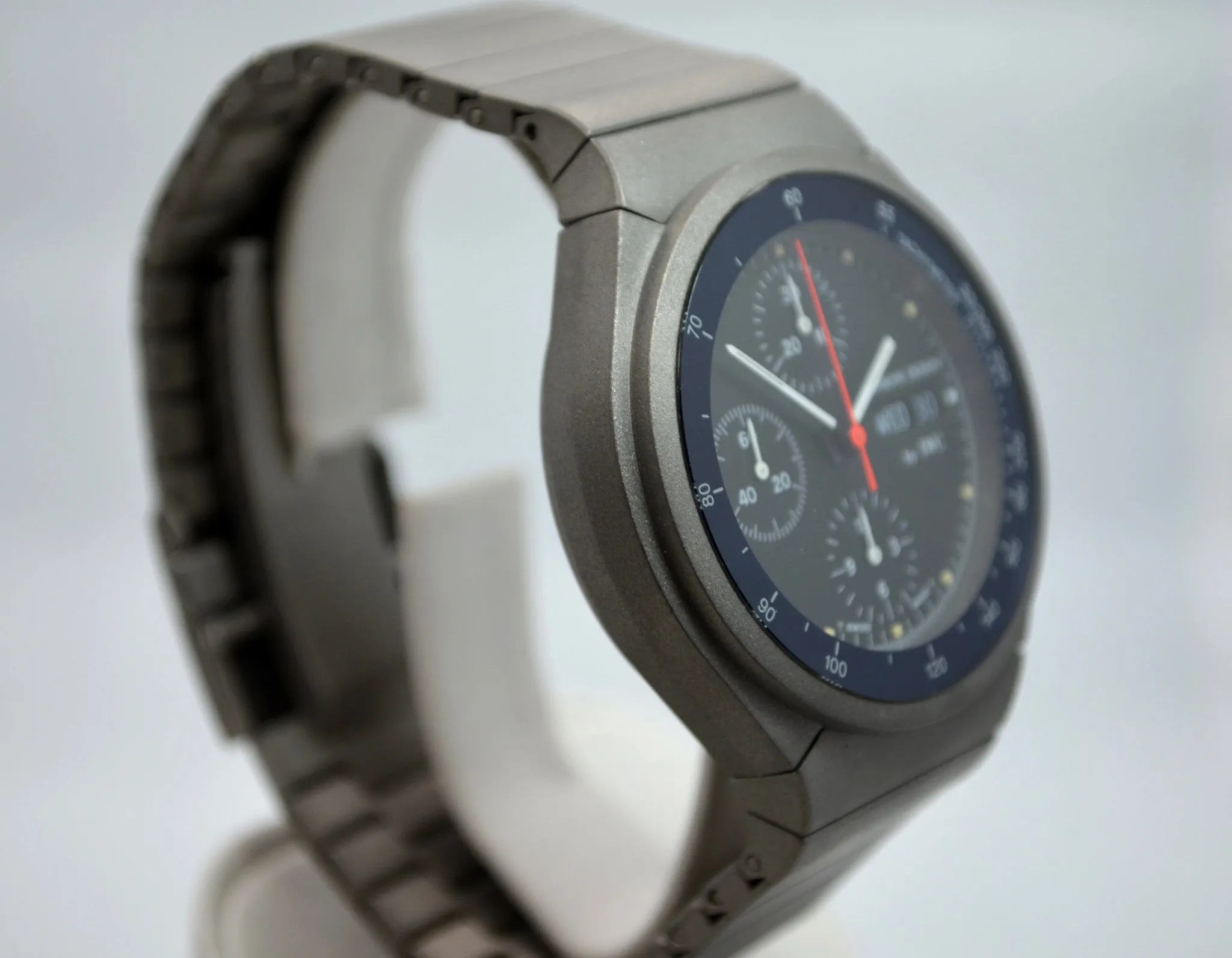 Porsche Design by IWC 3702 Titanium Chronograph Day Date Auto Watch Box Papers