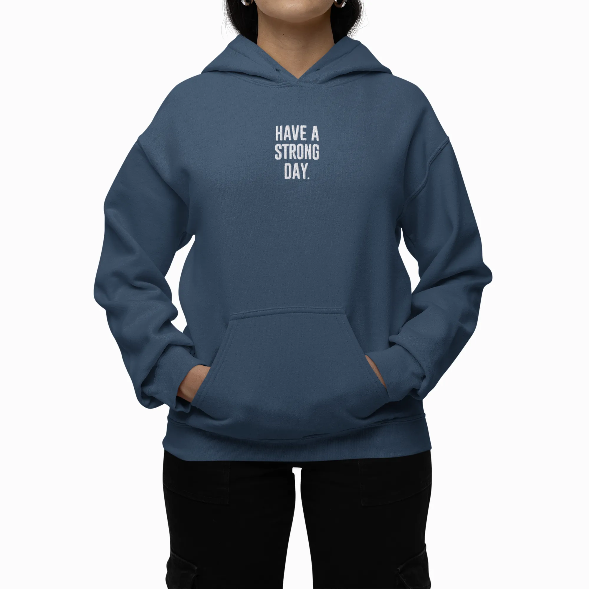 Premium Embroidered Testimony Hoodie - Admiral Blue
