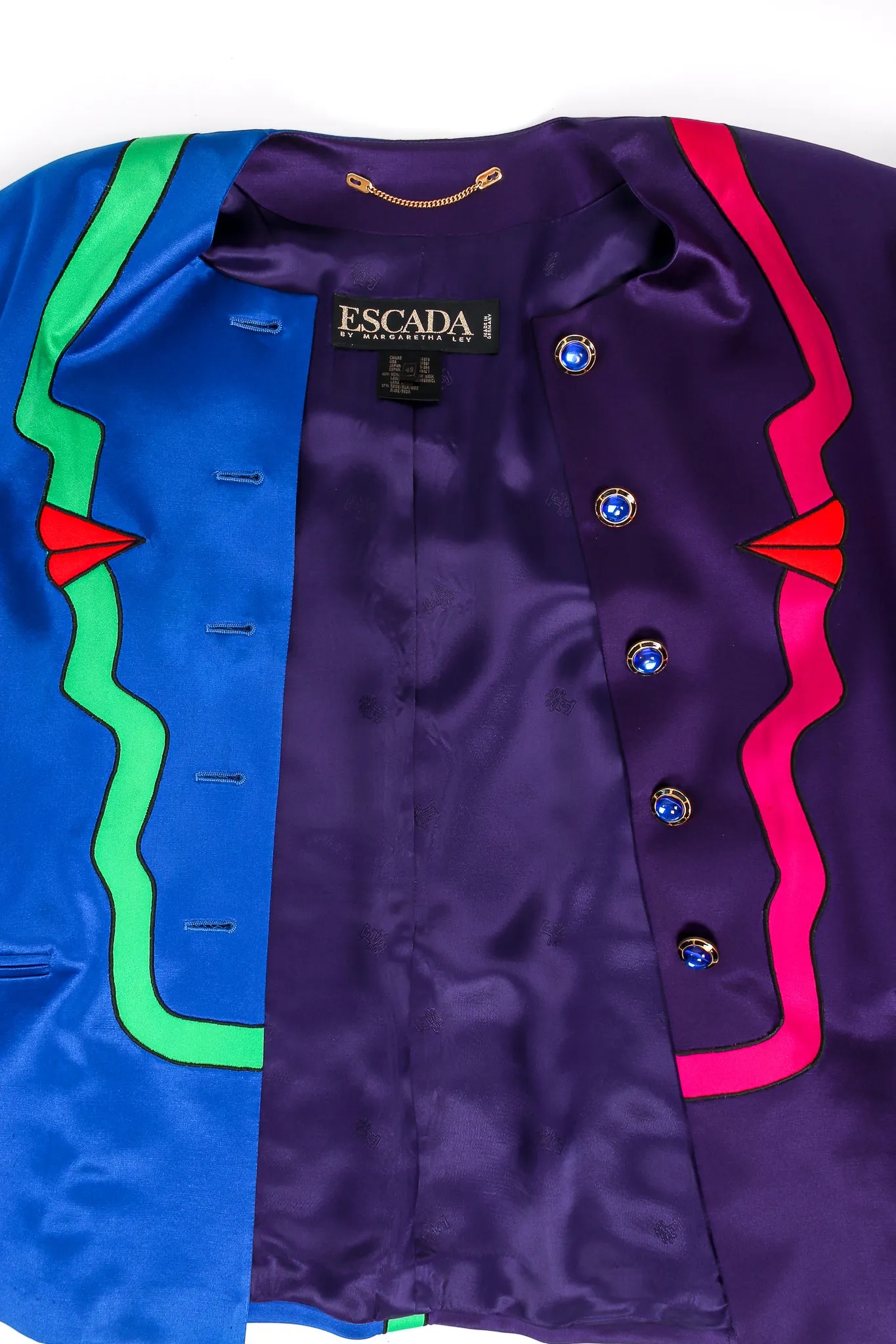 Profile Color Block Satin Jacket