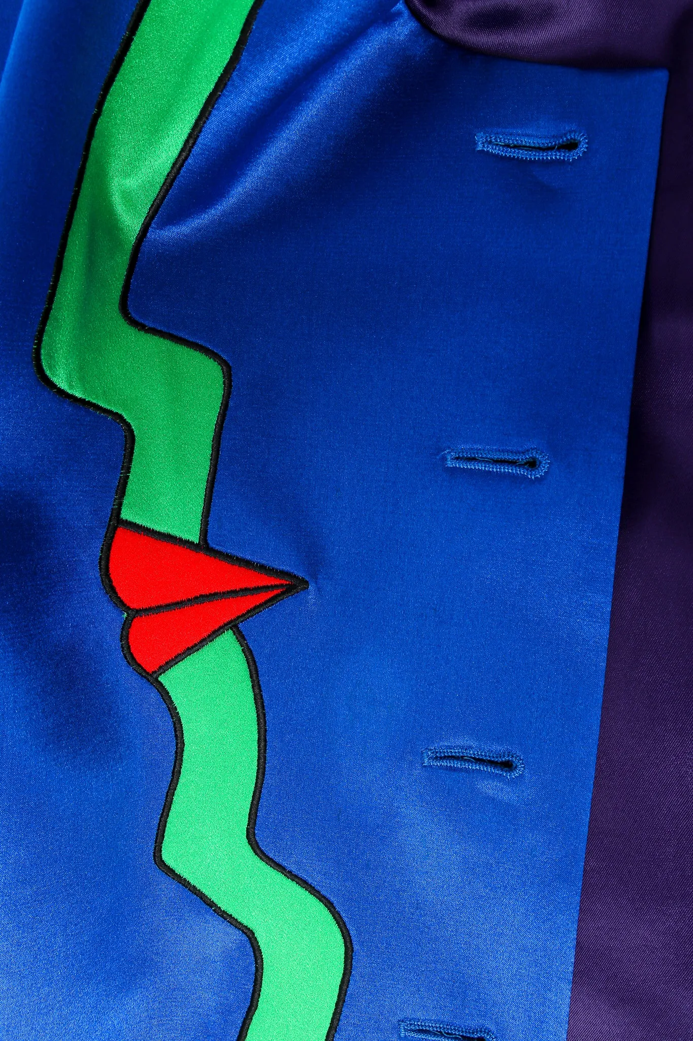 Profile Color Block Satin Jacket