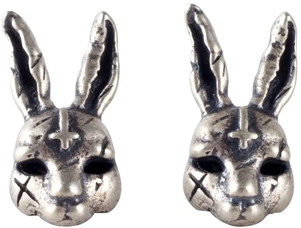 Punk Bikers 925 Sterling Silver Stud Earrings Men Women Teen