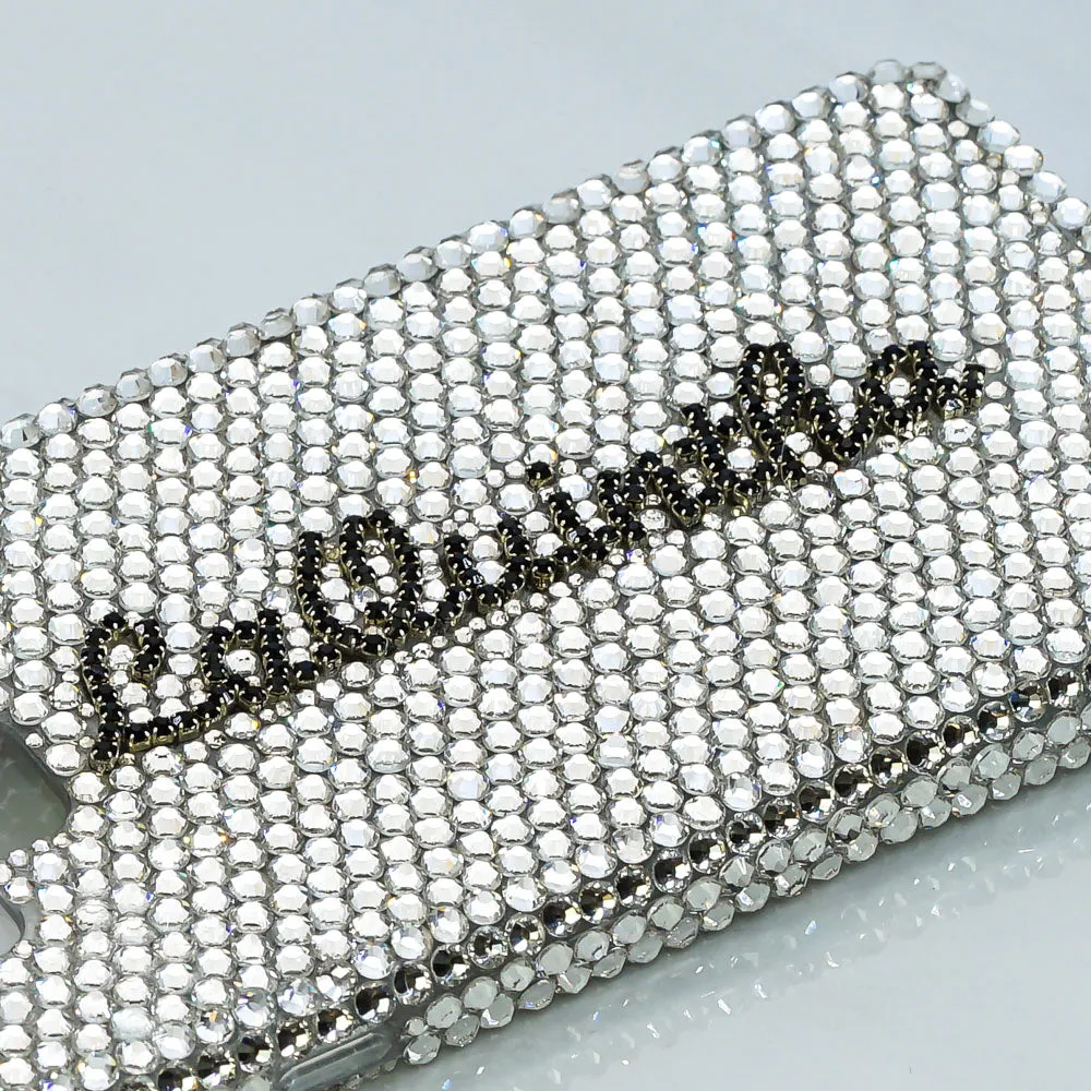 Pure Clear Crystals Personalized Name & Initials Design (style PN_1091)
