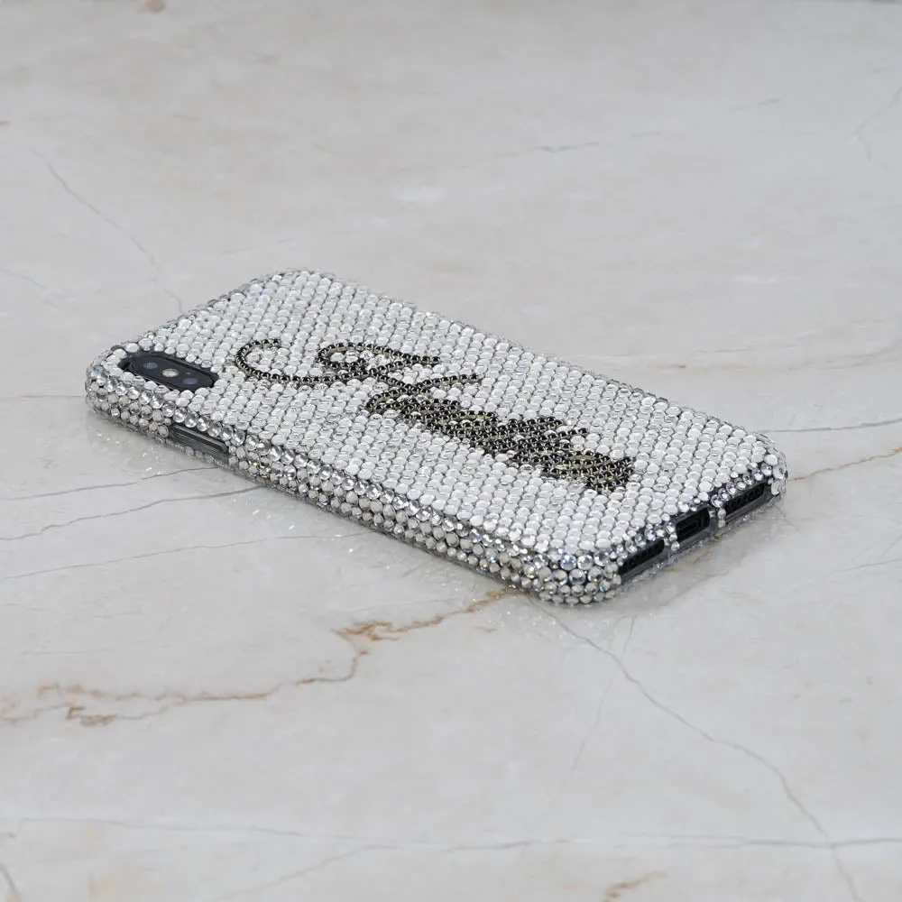 Pure Clear Crystals Personalized Name & Initials Design (style PN_1091)