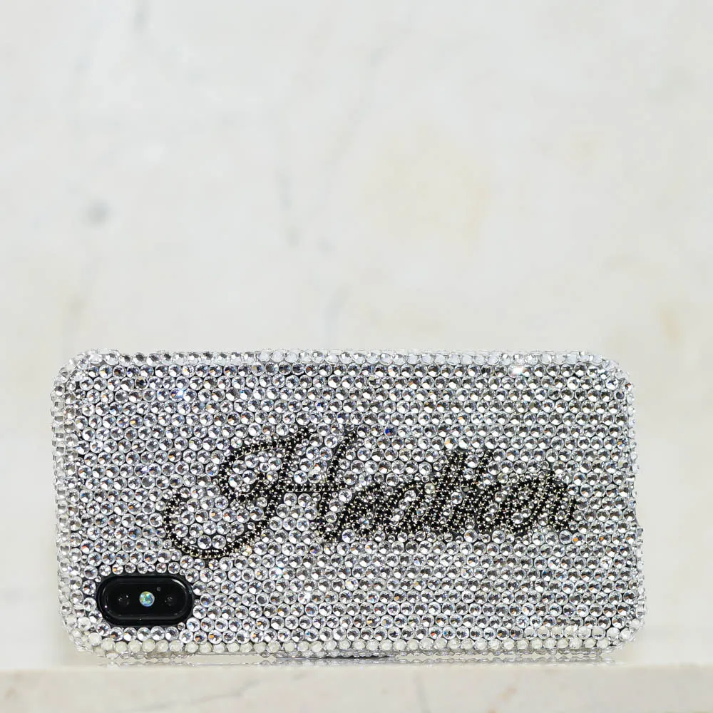 Pure Clear Crystals Personalized Name & Initials Design (style PN_1091)