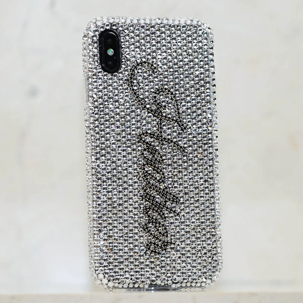 Pure Clear Crystals Personalized Name & Initials Design (style PN_1091)