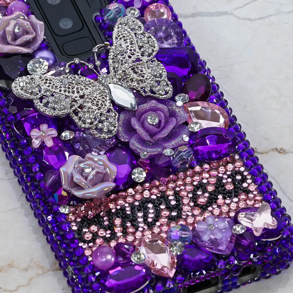 Purple Butterfly Personalized Name & Initials Design (style PN_1049)