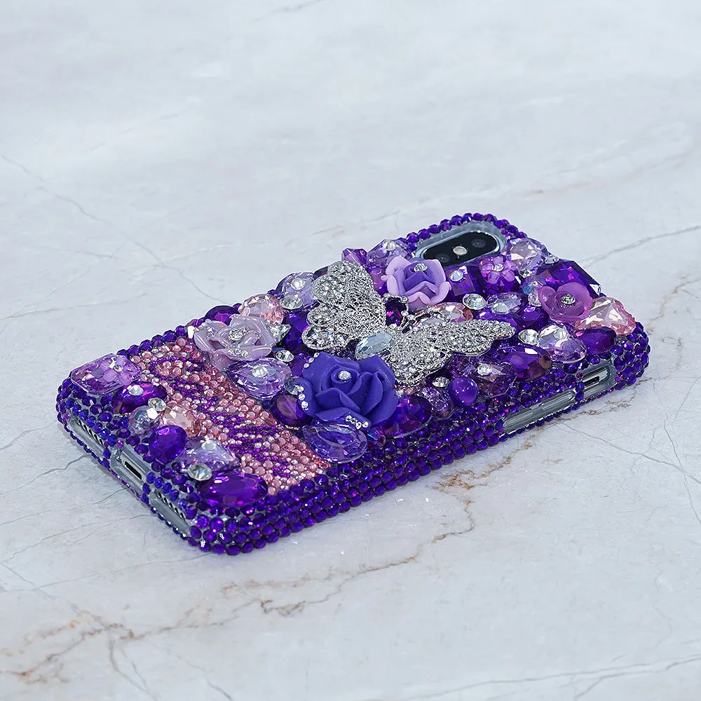 Purple Butterfly Personalized Name & Initials Design (style PN_1049)