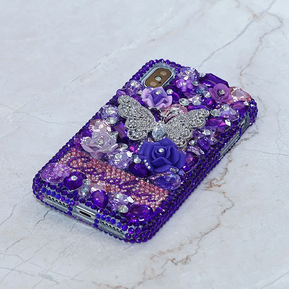 Purple Butterfly Personalized Name & Initials Design (style PN_1049)