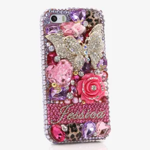 Purple Butterfly Wonderland Personalized Name & Initials Design (style PN_1067)