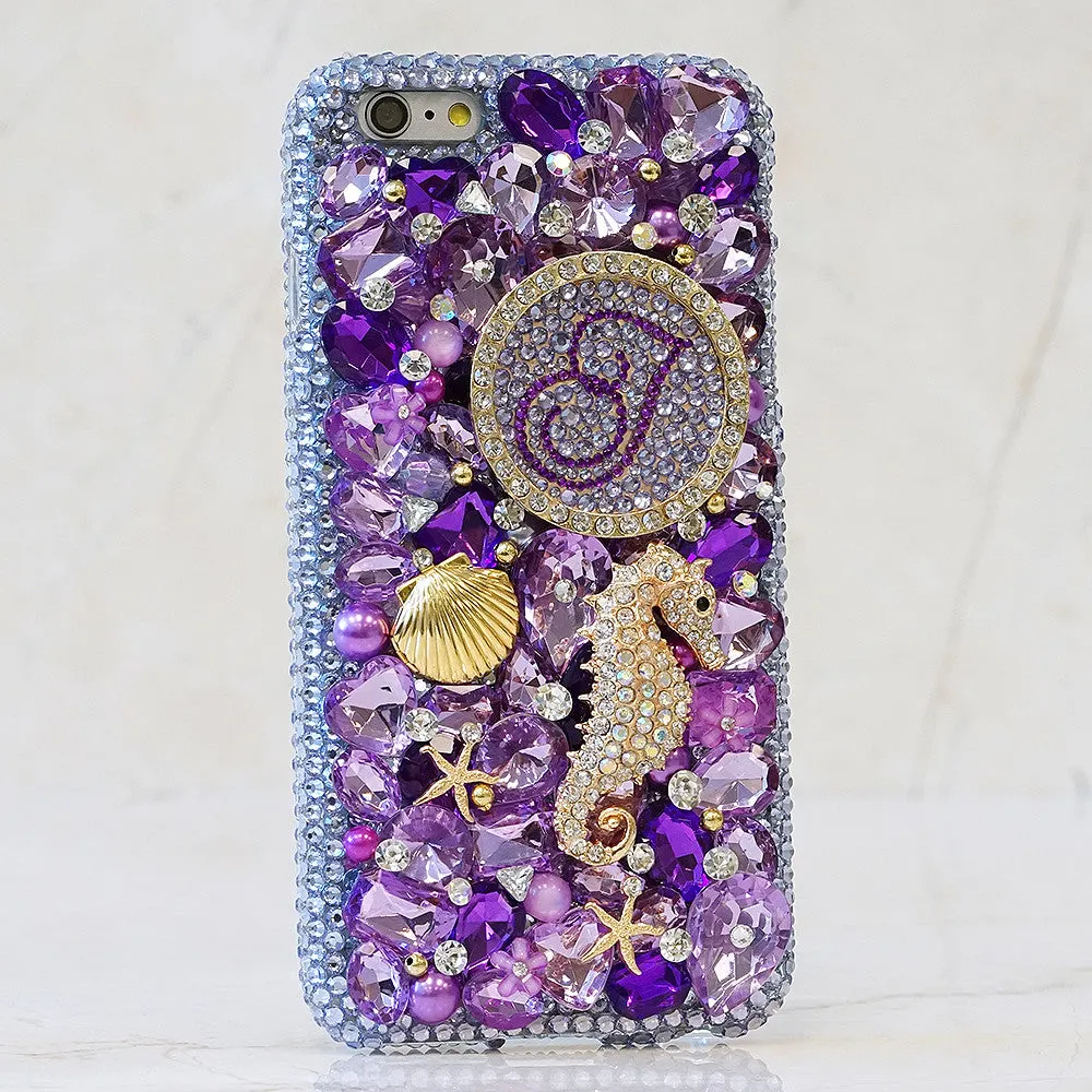 Purple Ocean Personalized Monogram Design (style MO_2048)