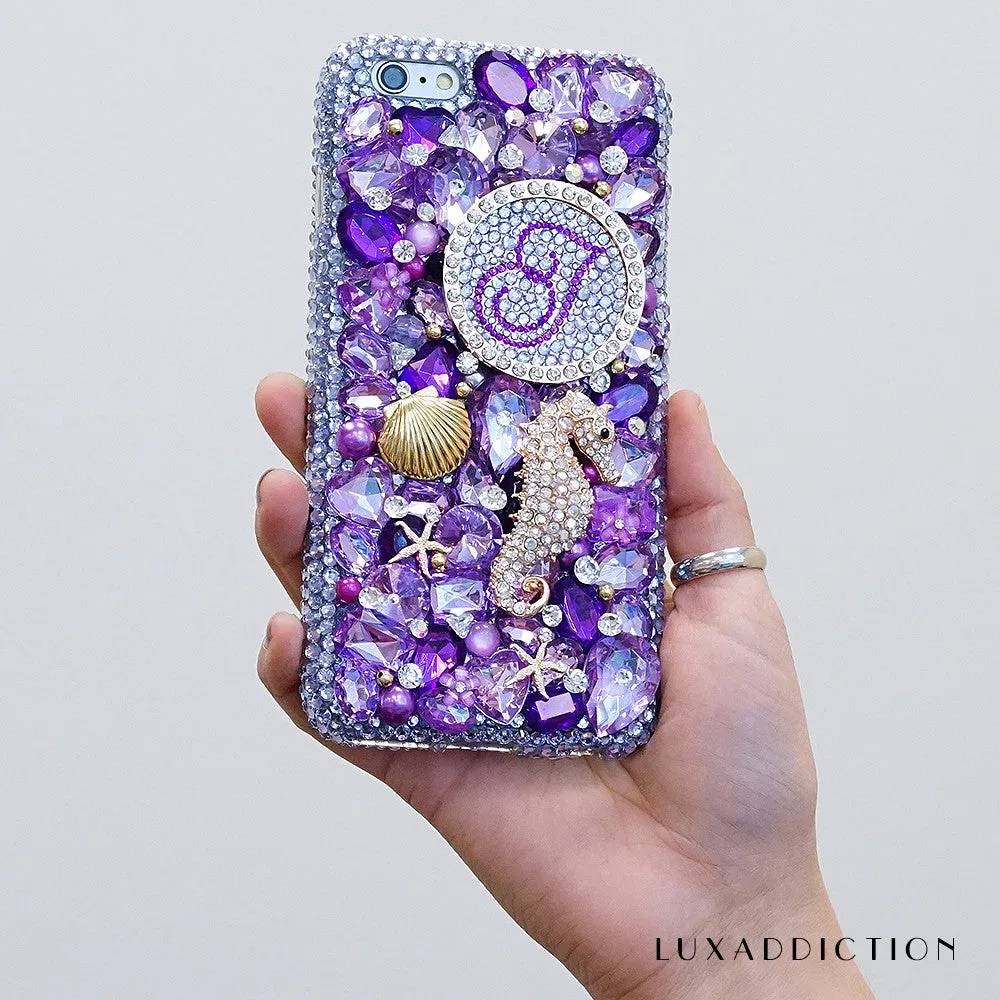 Purple Ocean Personalized Monogram Design (style MO_2048)