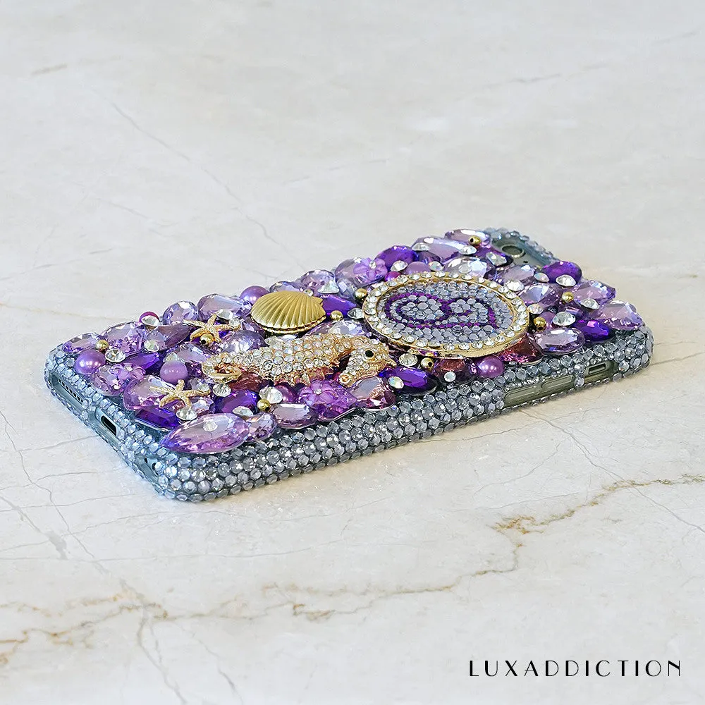 Purple Ocean Personalized Monogram Design (style MO_2048)