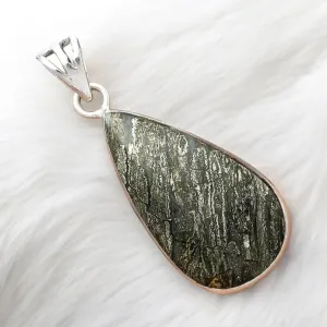 Pyrite Solid 925 Sterling Silver Pendant