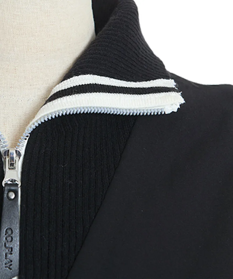 Q.C PLAY: Lightweight Wellon Padded Knit Vest - Black