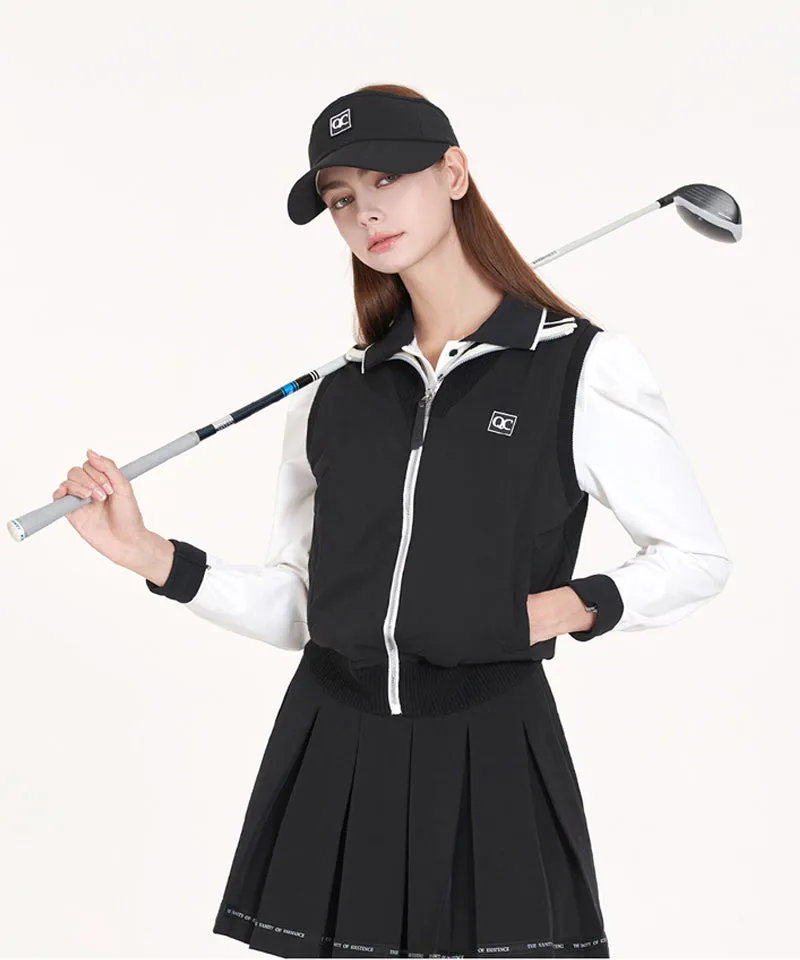 Q.C PLAY: Lightweight Wellon Padded Knit Vest - Black