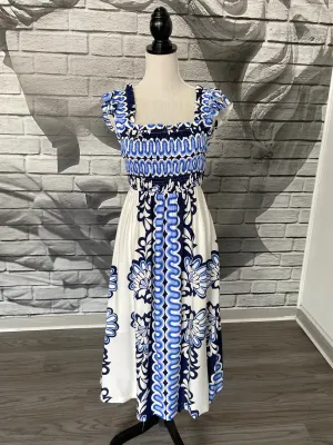 Quinn Midi Dress in Ocean