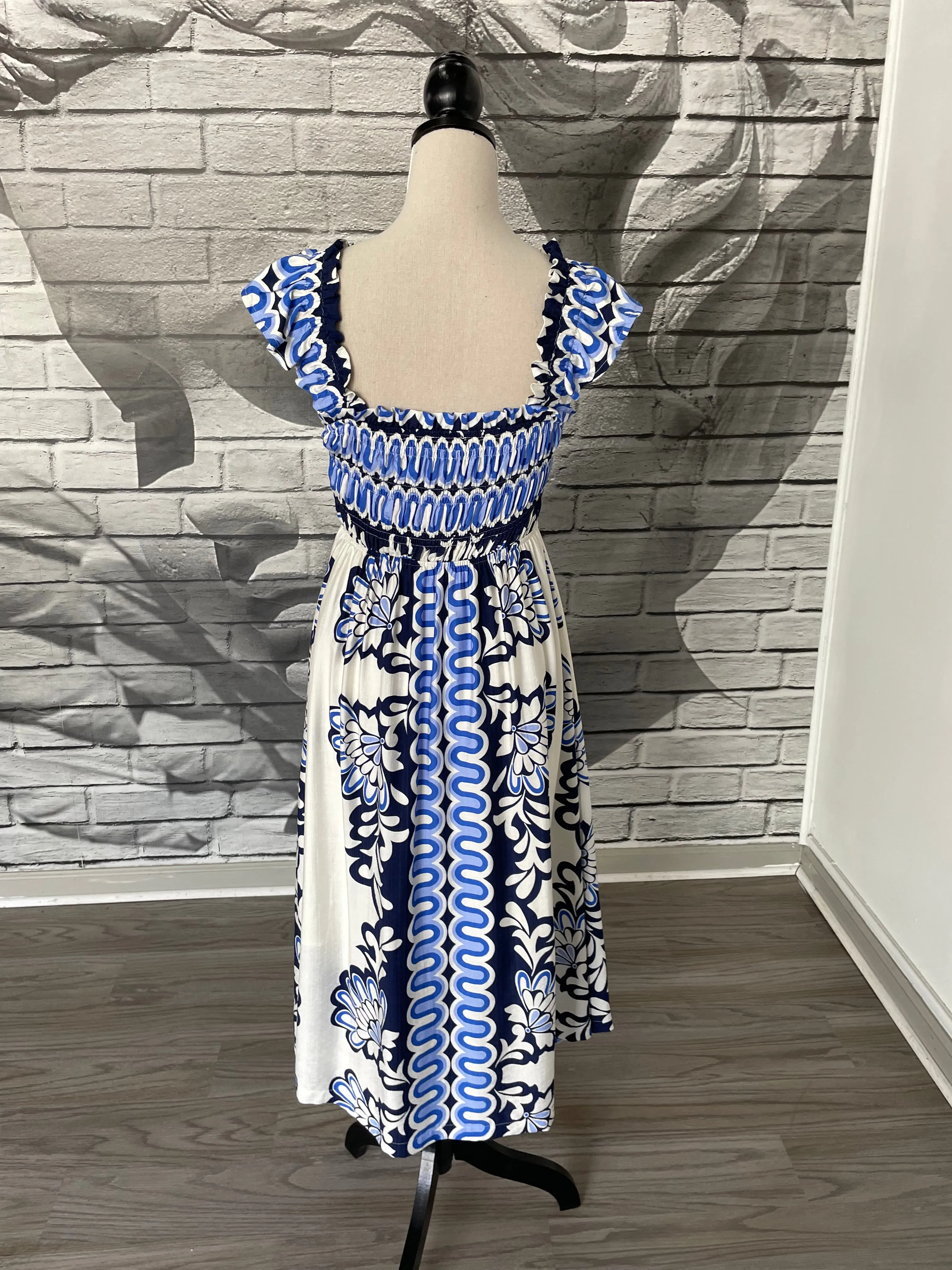 Quinn Midi Dress in Ocean