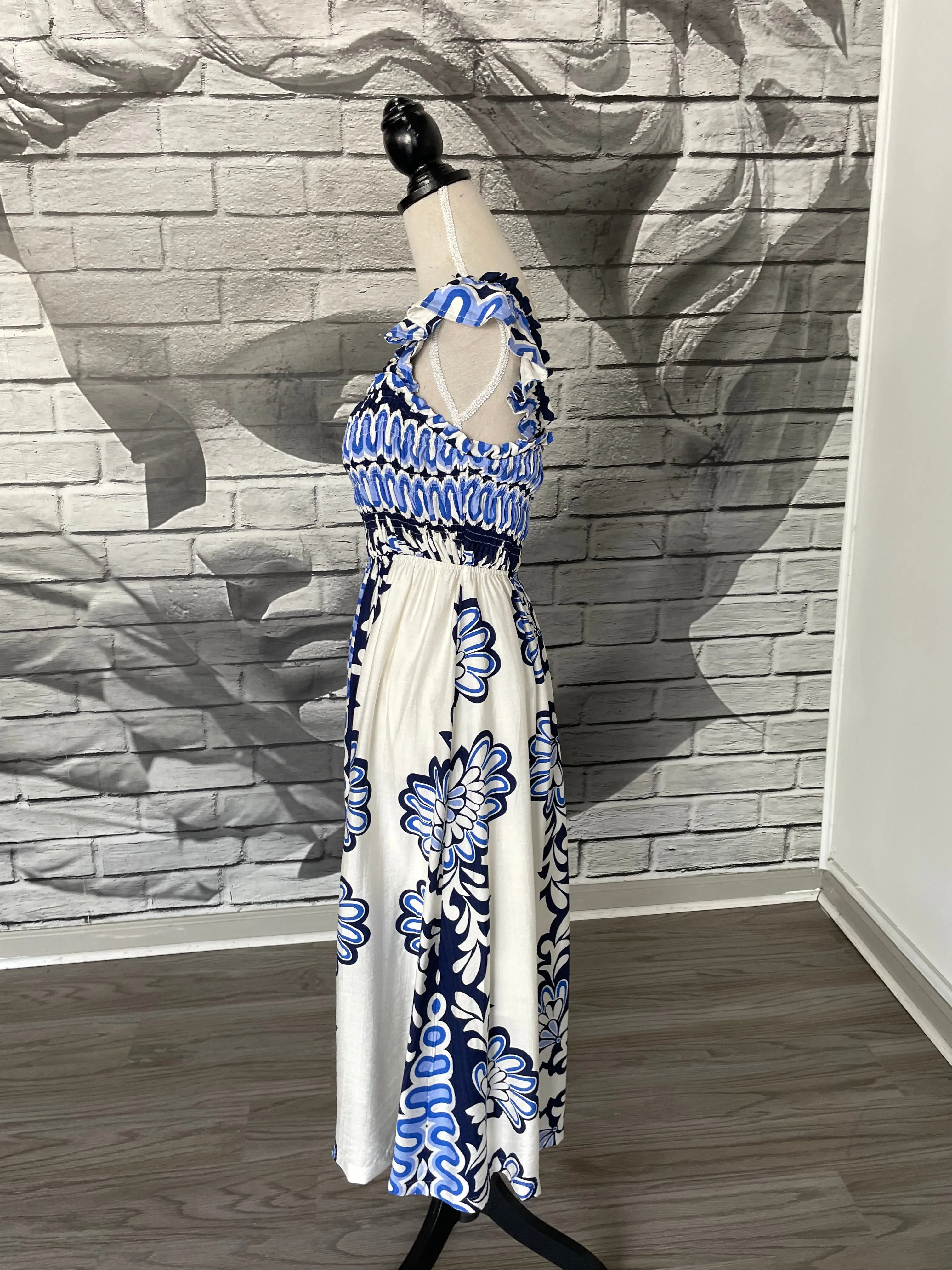 Quinn Midi Dress in Ocean