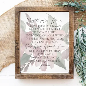 "Dios Te Salve Maria" Printable Wall Art