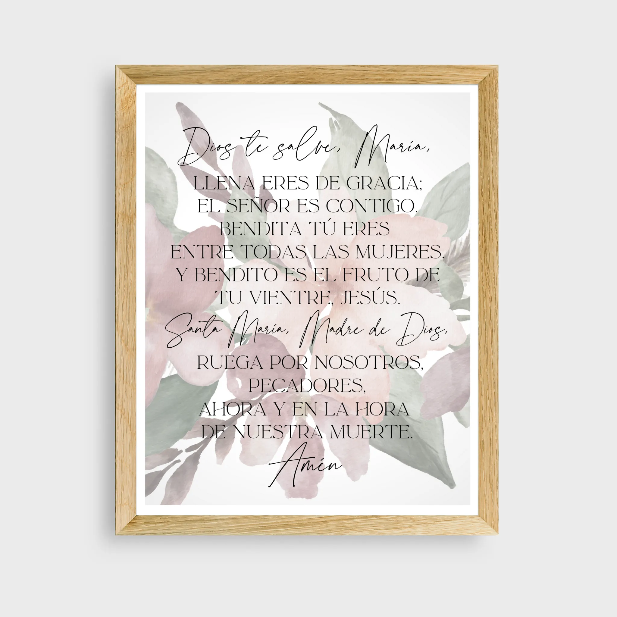 "Dios Te Salve Maria" Printable Wall Art