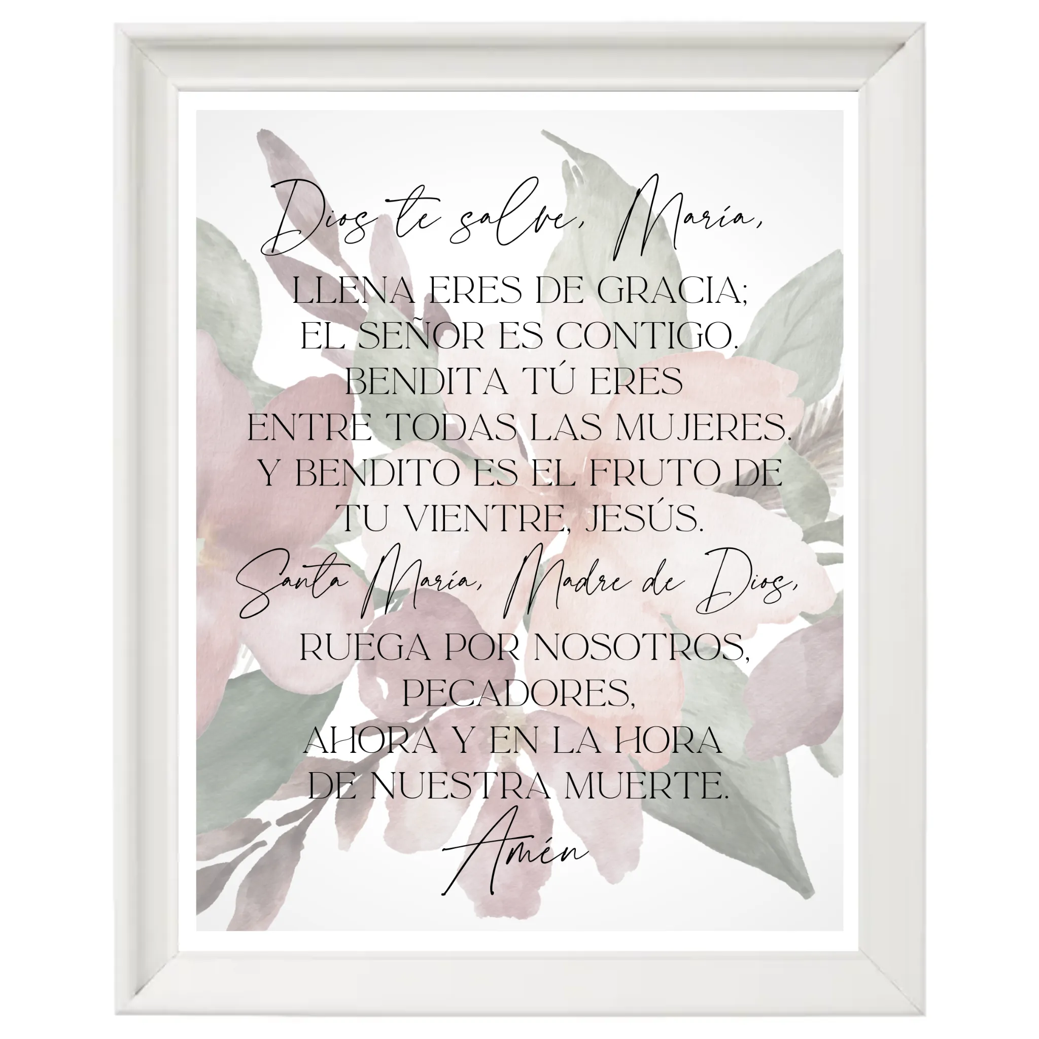 "Dios Te Salve Maria" Printable Wall Art