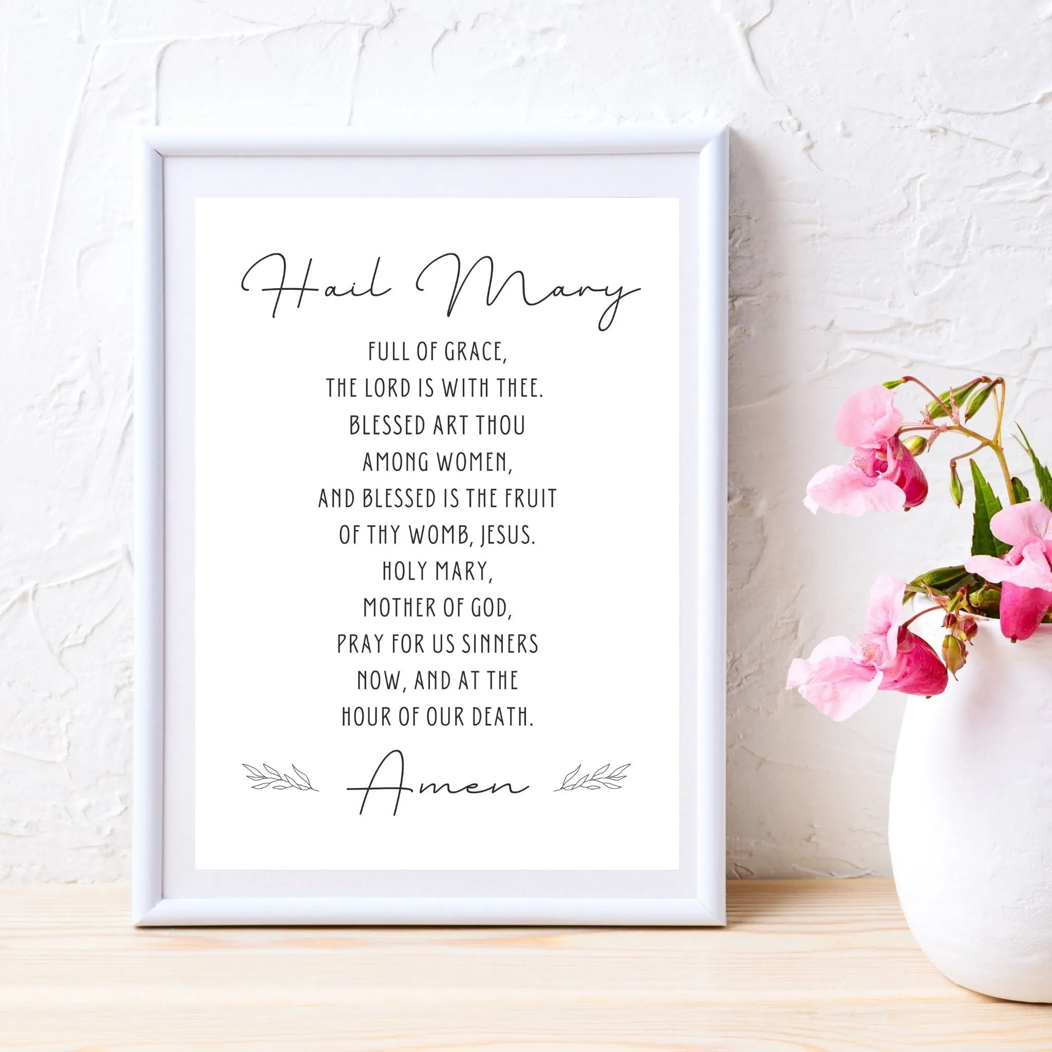 "Hail Mary - Minimalist" Printable Wall Art