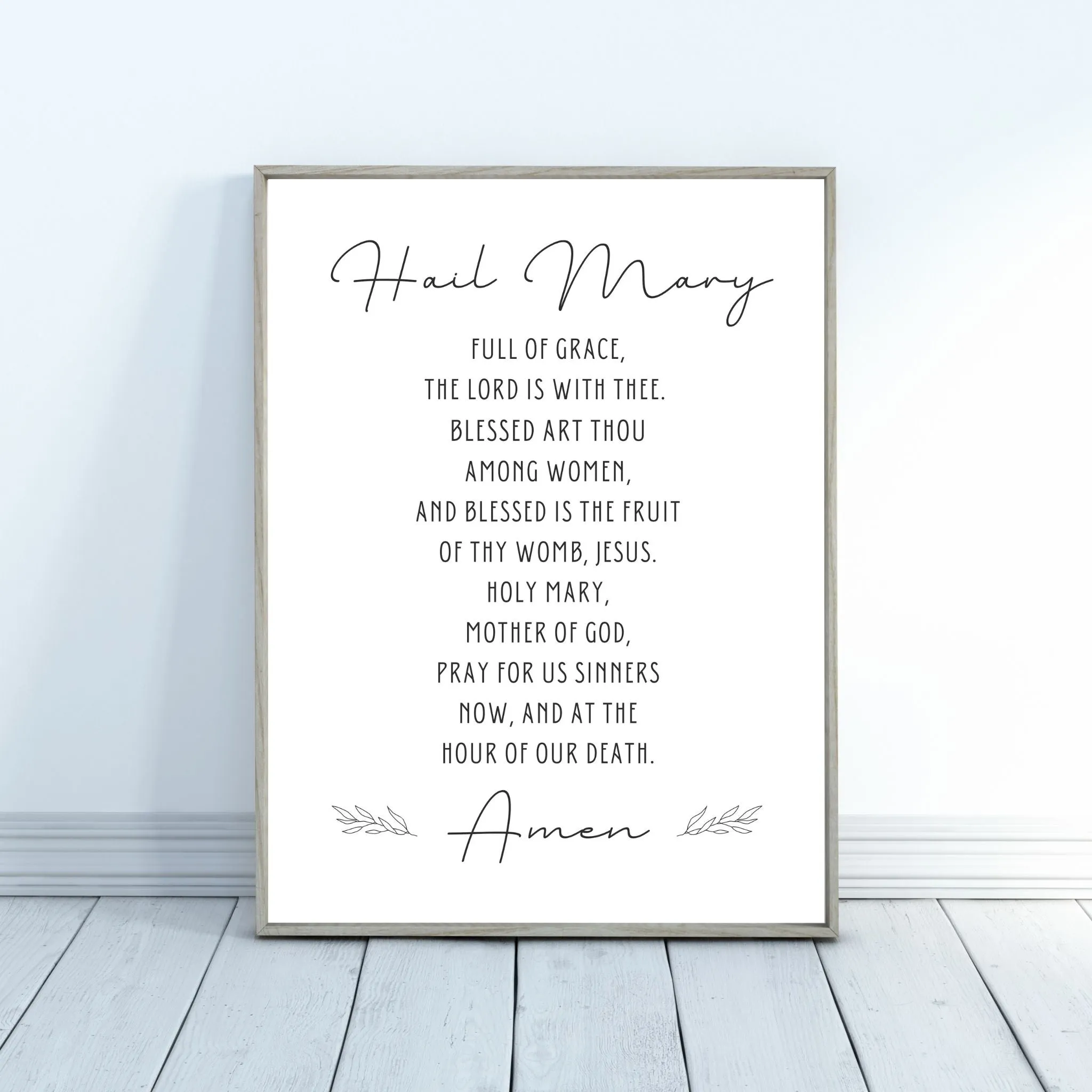 "Hail Mary - Minimalist" Printable Wall Art