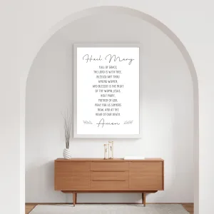 "Hail Mary - Minimalist" Printable Wall Art