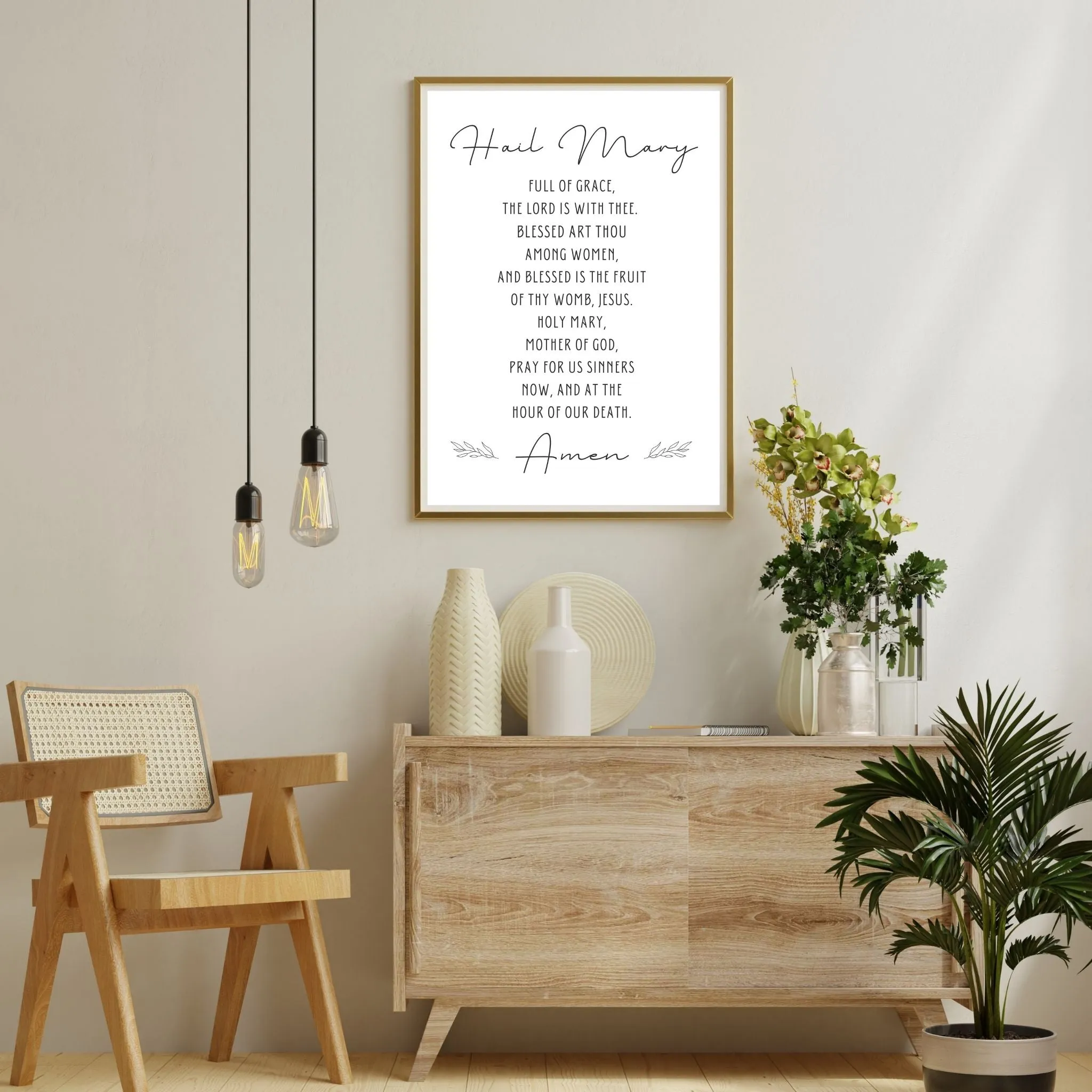 "Hail Mary - Minimalist" Printable Wall Art