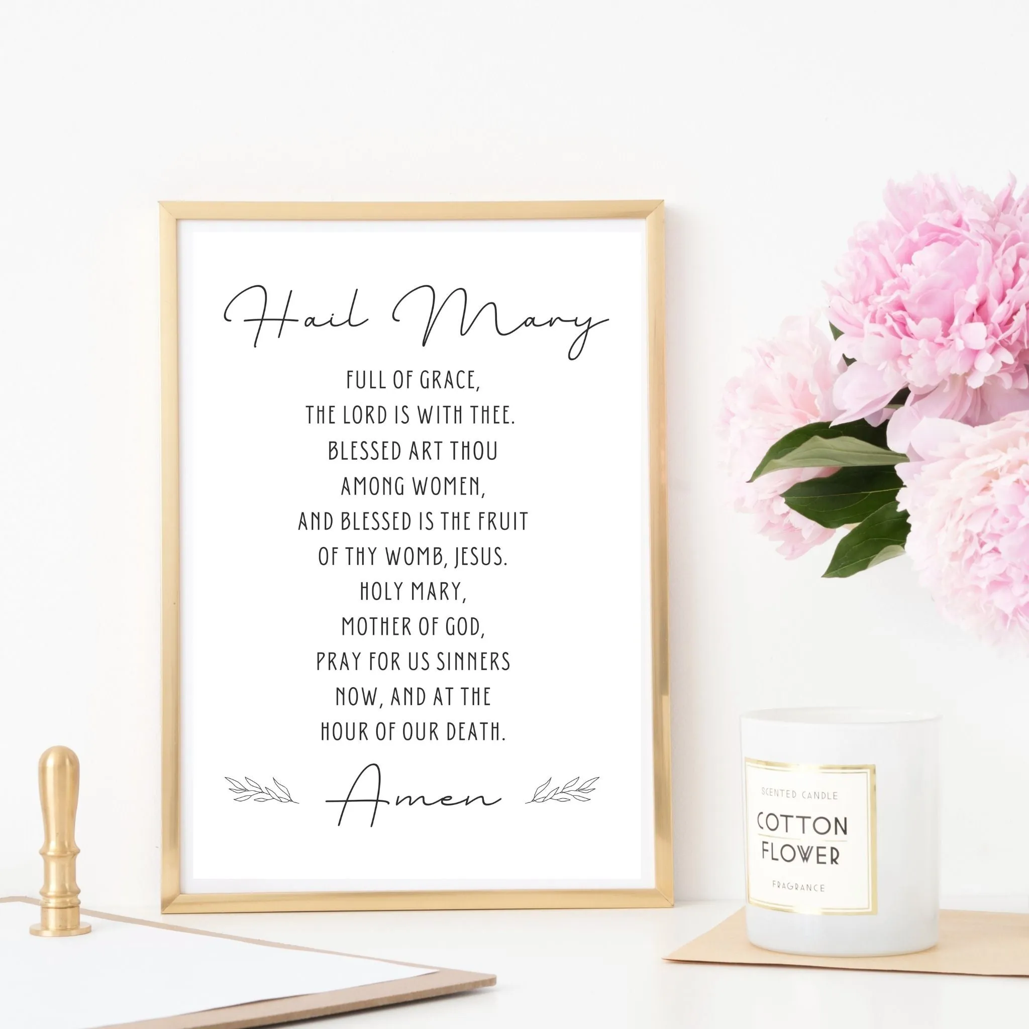 "Hail Mary - Minimalist" Printable Wall Art