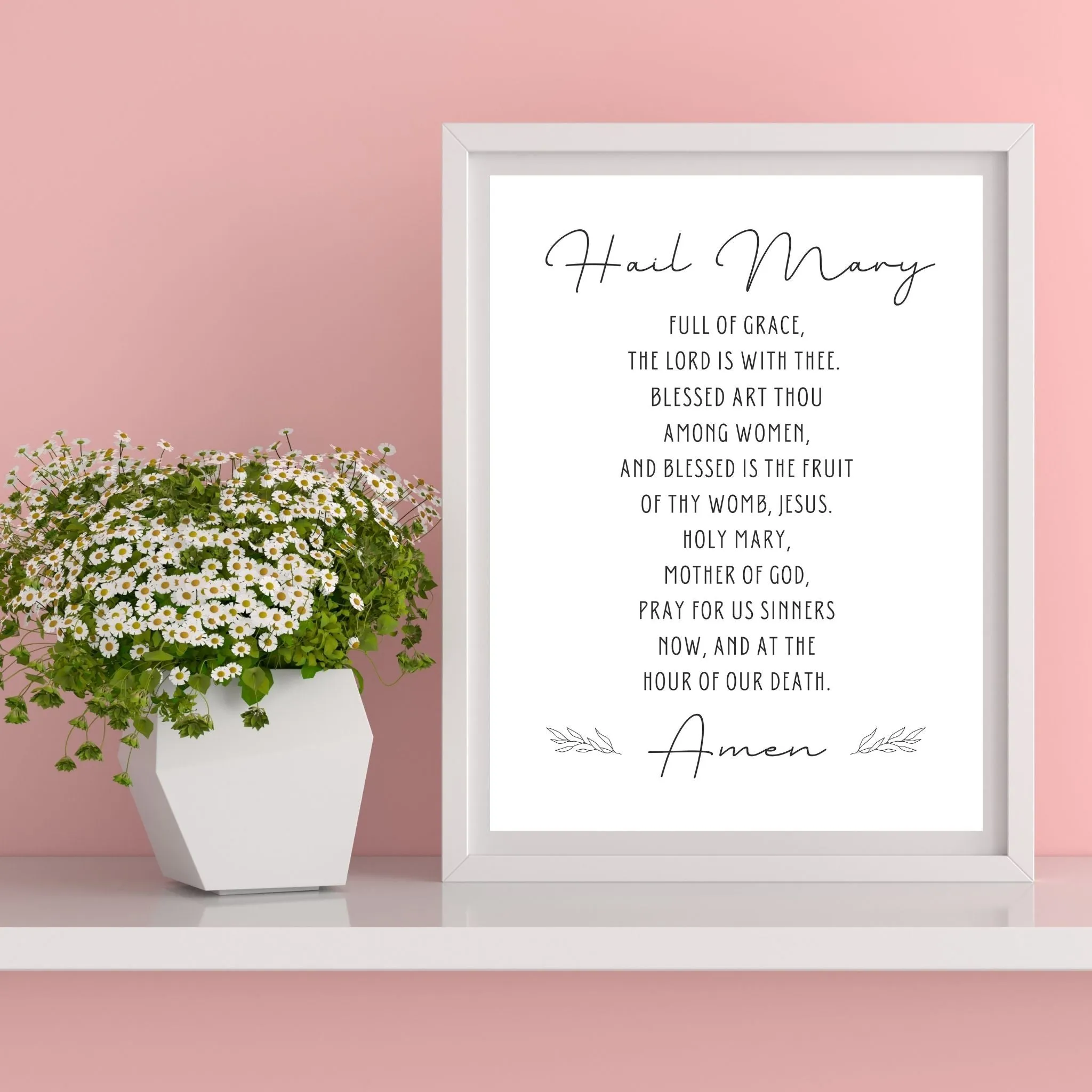 "Hail Mary - Minimalist" Printable Wall Art