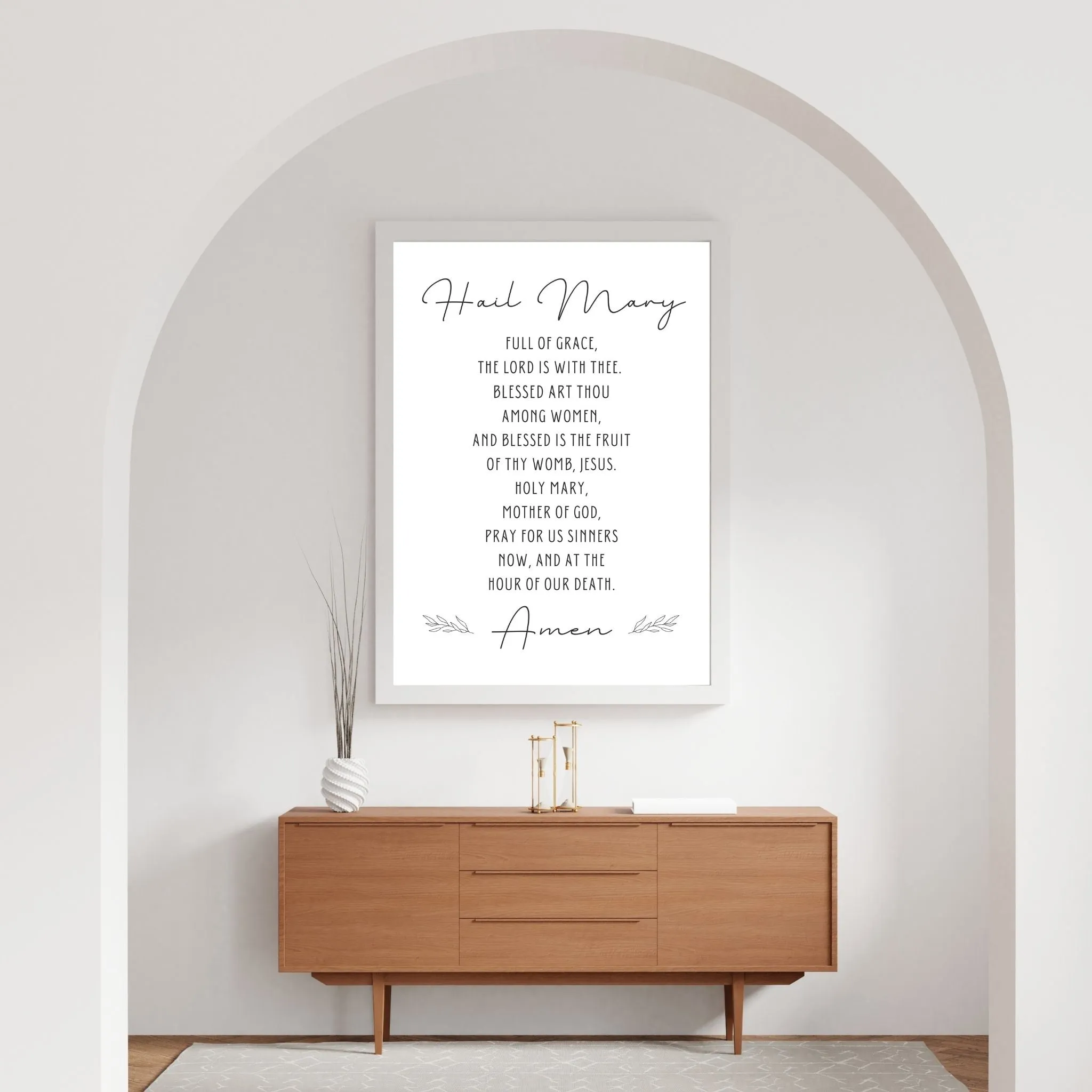 "Hail Mary - Minimalist" Printable Wall Art