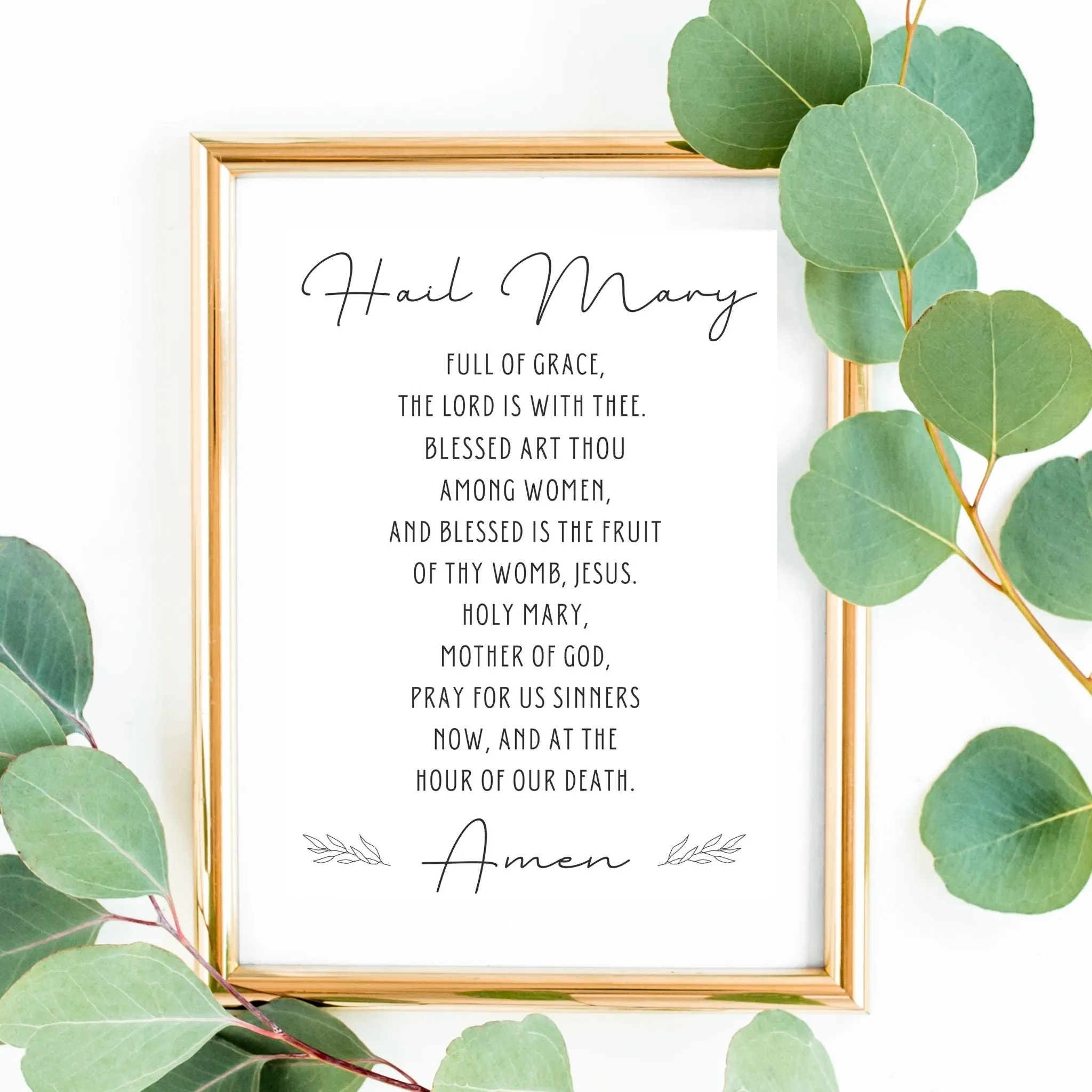"Hail Mary - Minimalist" Printable Wall Art