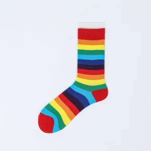 Rainbow Striped Socks