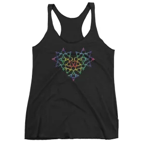 Rainbow Venus Heart Racerback Tank Top