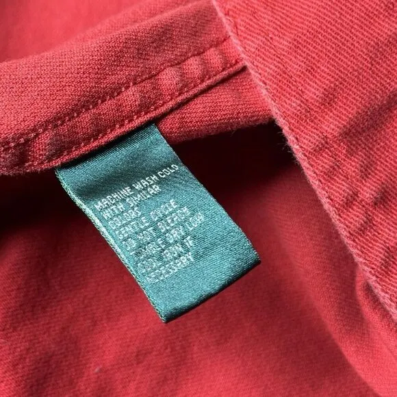 Ralph Lauren Jeans Co. Sz M Jacket Women's Red Denim Button Close Vintage Jean