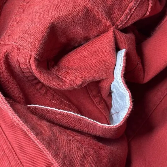 Ralph Lauren Jeans Co. Sz M Jacket Women's Red Denim Button Close Vintage Jean