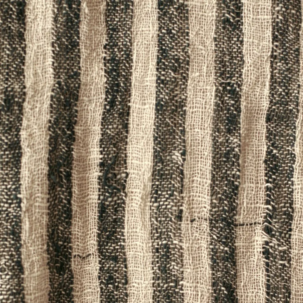 Raw Cotton Handmade Black Scarf