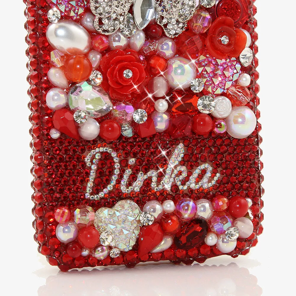 Red Garden Personalized Name & Initials Design (style PN_1086)