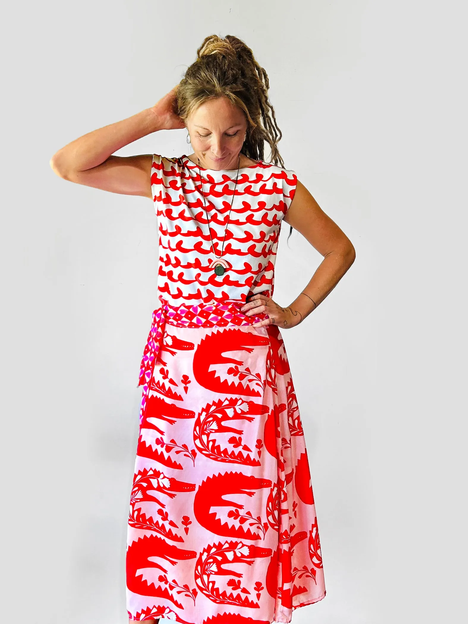 Red Ripples Jersey T'shirt Last One