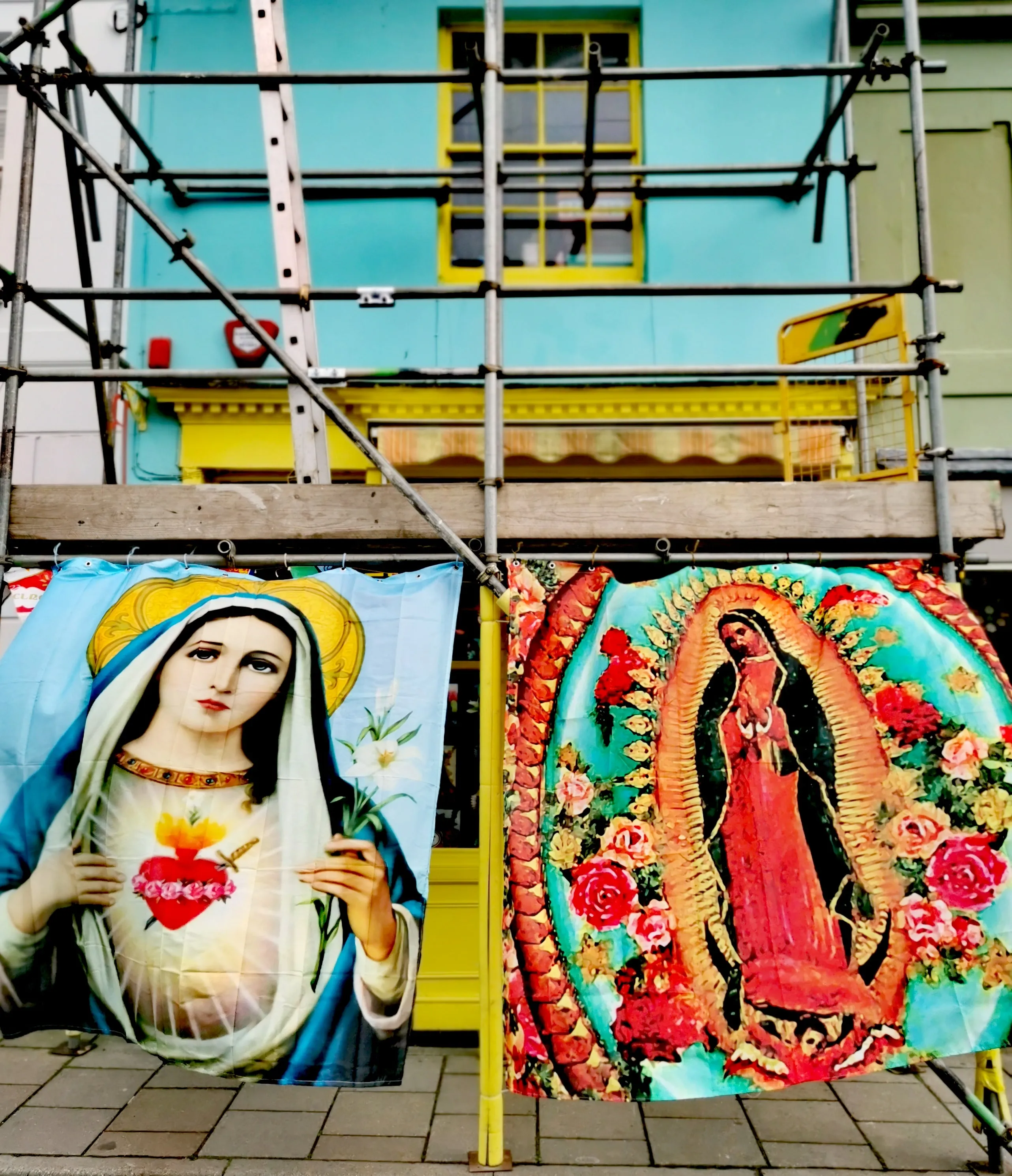 Religious shower curtains