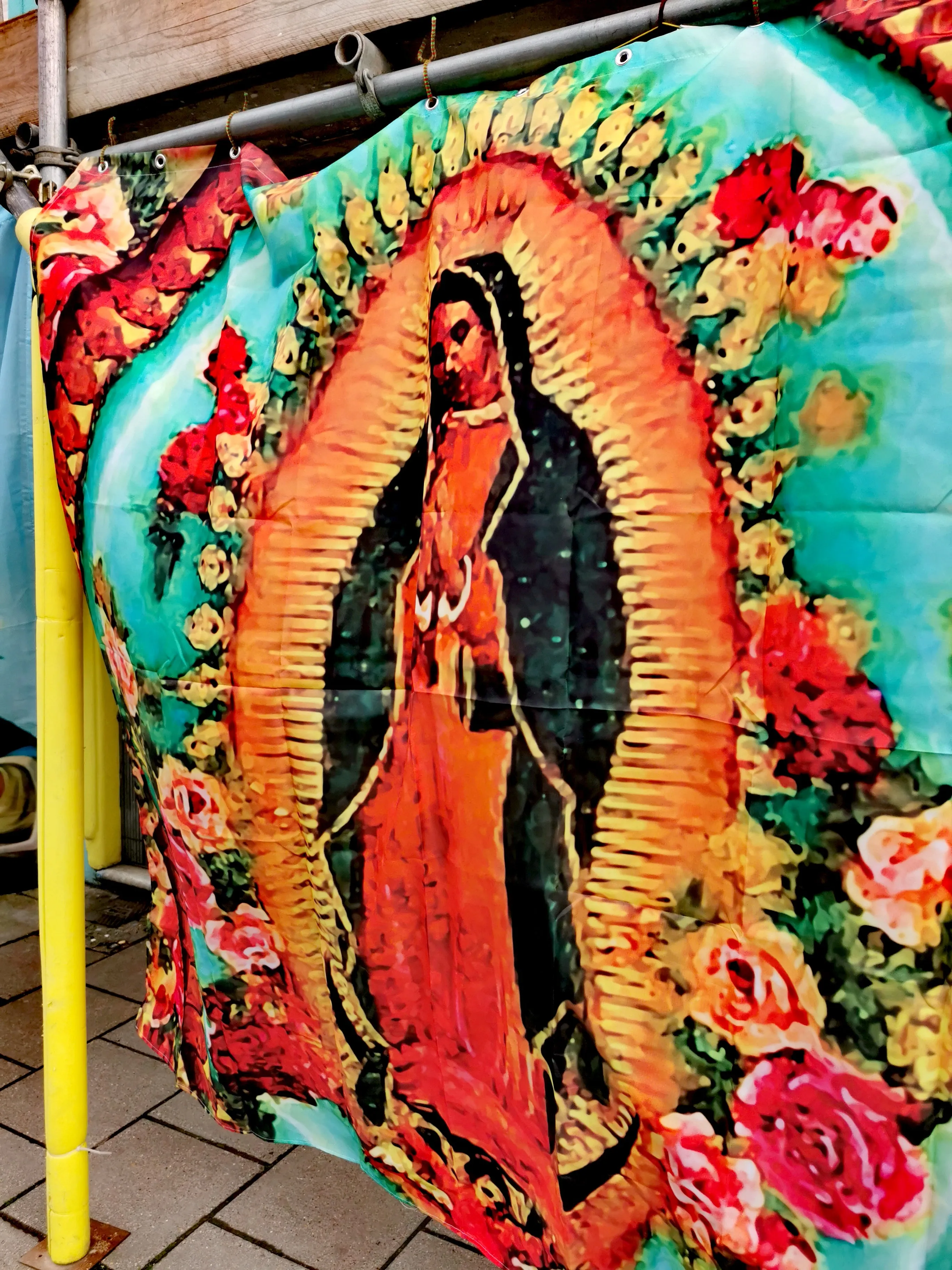 Religious shower curtains