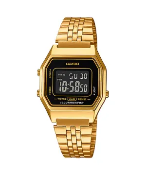 Reloj Vintage casual correa de Acero inoxidable LA-680WGA-1B