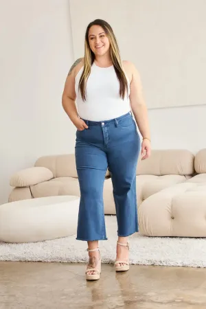 RFM Full Size Tummy Control High Waist Raw Hem Jeans