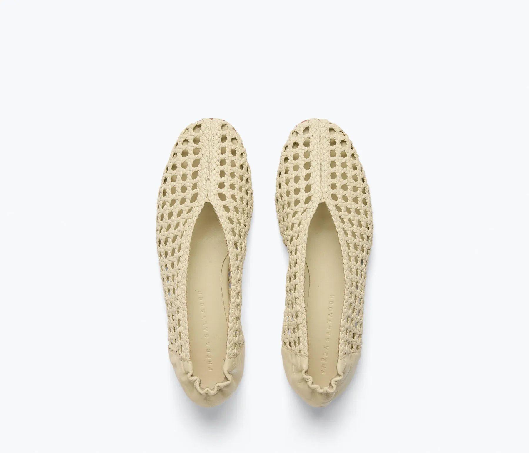 Riley Woven Flat in Vanilla
