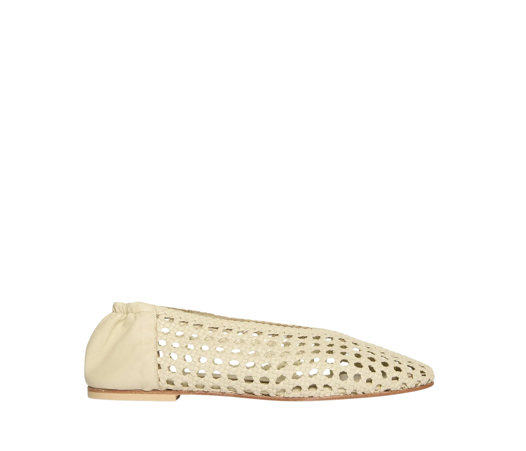 Riley Woven Flat in Vanilla