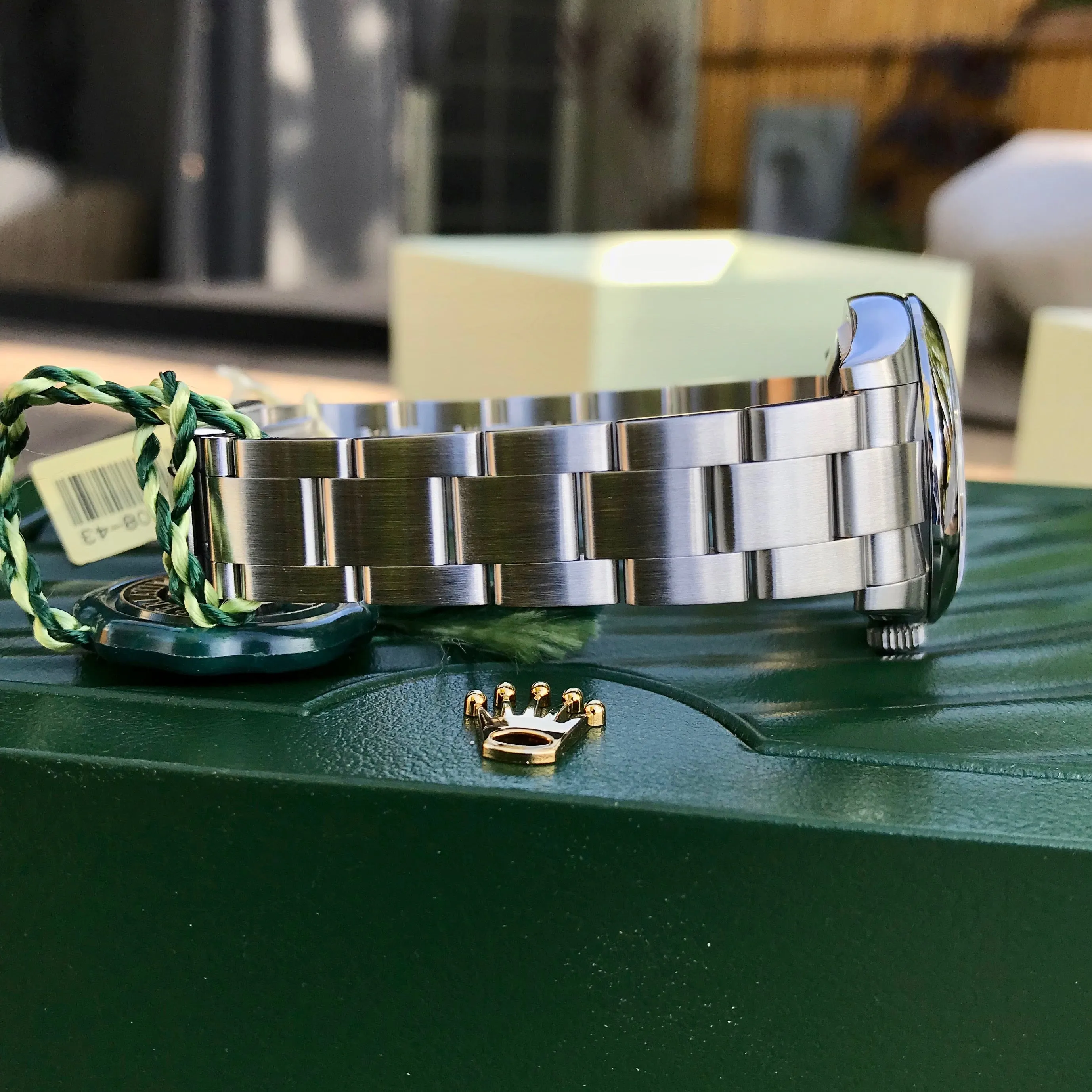 Rolex Oyster Perpetual 177200 White Arabic Numerals Stainless Steel Ladies Scrambled Serial Wristwatch